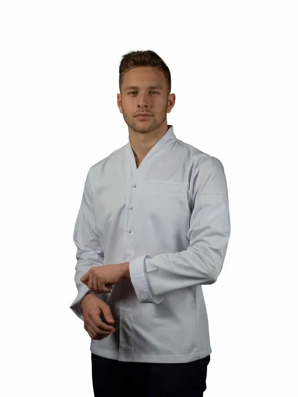 Asian White Candola Chef Kochjacke